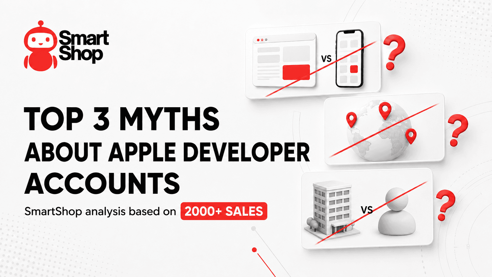 Топ-3 міфи про акаунти Apple Developer: розбір SmartShop на основі 2000+ продажів